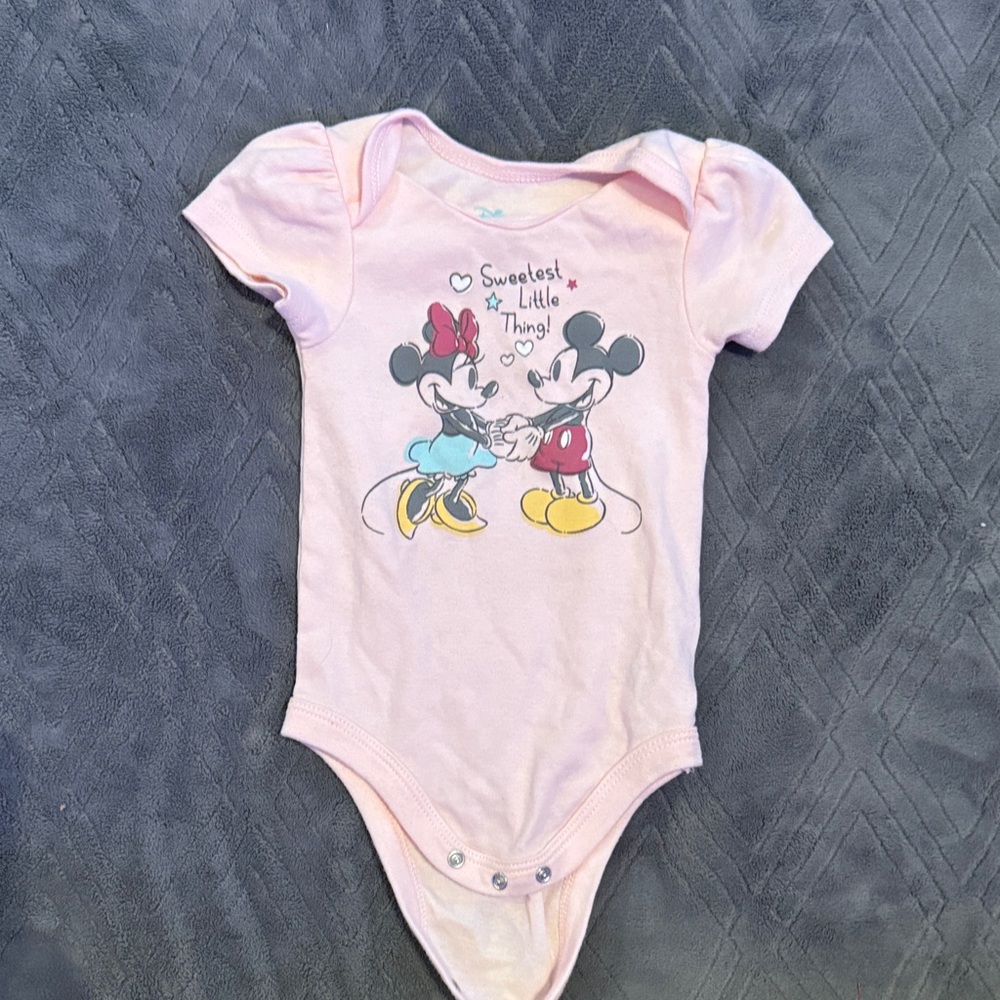 Disney Pink Bodysuit - Mickey & Minnie Graphic